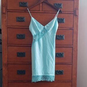 Urban Outfitters Elegant Turquoise  Lace Slip Dress